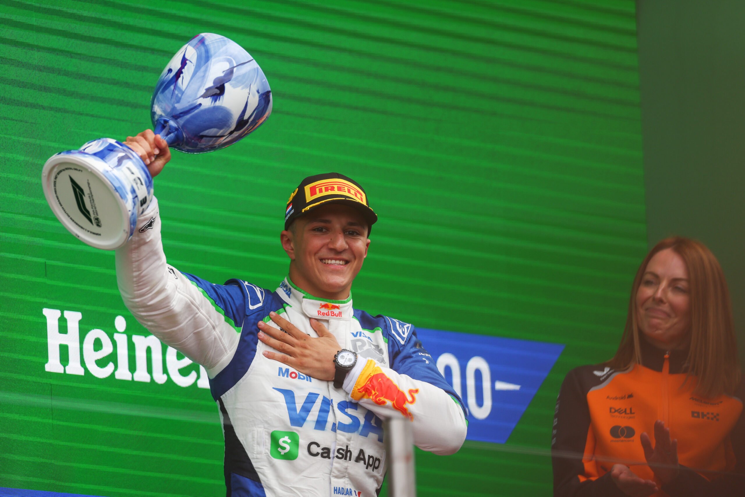 Isack hadjar premier podium