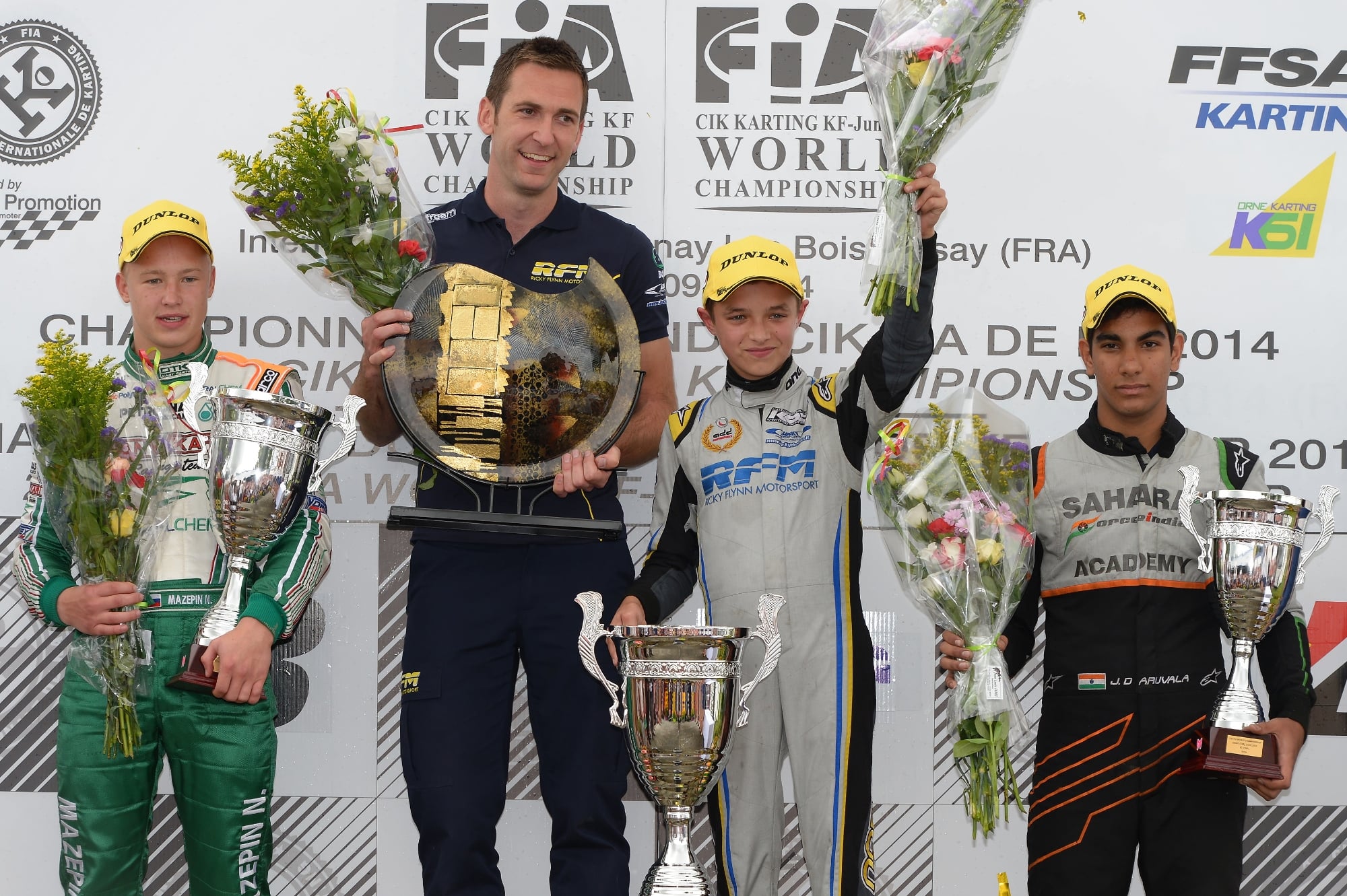 Lando Norris titre mondial FIA Karting 2014