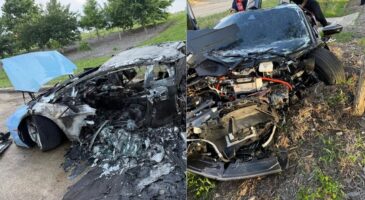 Crash Lamborghini Aventador S et Revuelto