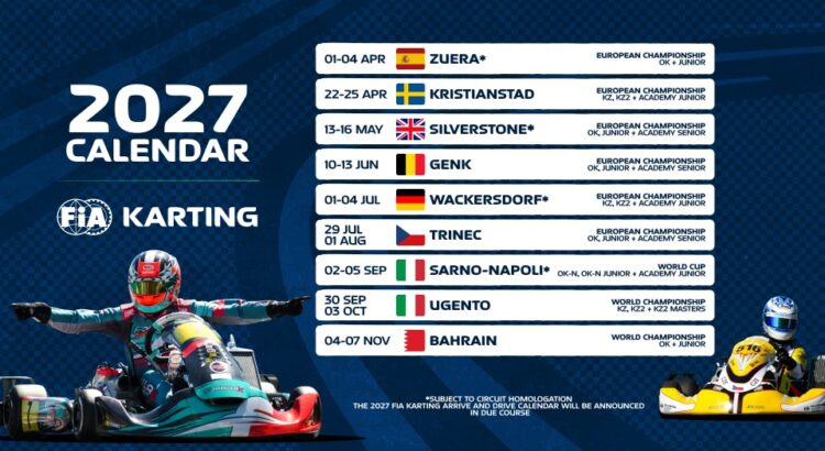 FIA Karting calendrier 2027